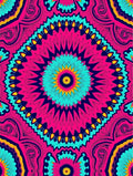 Radiant pink teal medallion mandala Rug