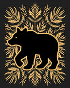 Black Bear Golden Foliage Harmony Rug