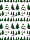 Evergreen Forest Snow Topped Trees Rug