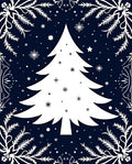Winter Snowflake Christmas Tree Garden Rug