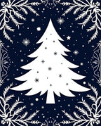 Winter Snowflake Christmas Tree Garden Rug