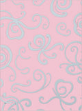 Pastel Pink Swirls Calligraphy Elegant Rug