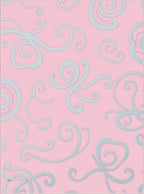 Pastel Pink Swirls Calligraphy Elegant Rug