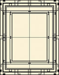 Art Deco Black Geometric Border Rug