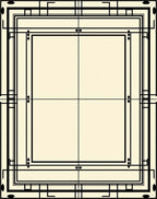 Art Deco Black Geometric Border Rug