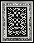 Bold Black White Geometric Lattice Rug