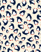 Playful Penguin Family Scene Rug
