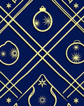 Navy Gold Geometric Ornament Star Rug