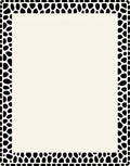 Black White Organic Pebble Border Rug