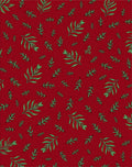 Red Emerald Leaf Scatter Rug