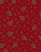 Red Emerald Leaf Scatter Rug