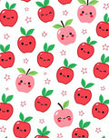 Cute Red And Pink Apple Stars Rug