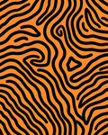 Orange Black Organic Stripe Rug