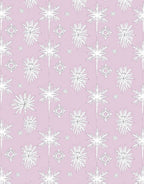 Pale Pink Winter Snowflake Medallion Rug