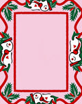 Whimsical Red Green Character Border Rug