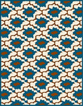 Deep Teal Starburst Floral Medallion Rug