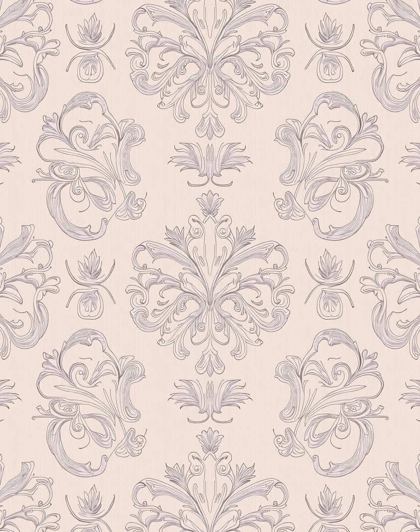 Soft Blossom Acanthus Scroll Rug