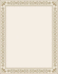 Classic Beige Laurel Leaf Border Rug