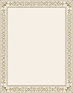 Classic Beige Laurel Leaf Border Rug