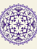 Ornate Violet Mandala Floral Rug