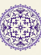 Ornate Violet Mandala Floral Rug