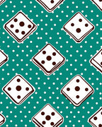 Teal White Polka Dot Dice Rug
