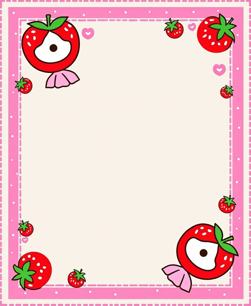 Sweet Berry Garden Whimsical Frame Rug