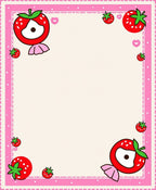 Sweet Berry Garden Whimsical Frame Rug