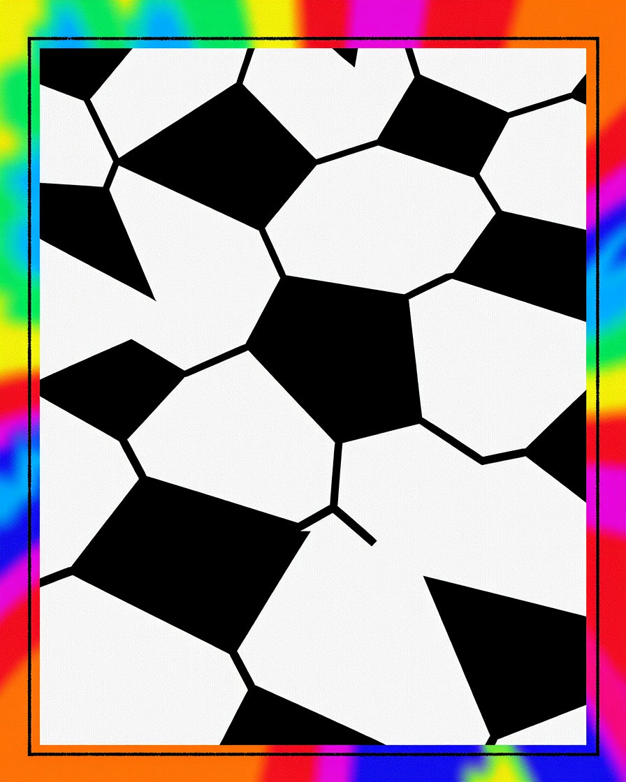 Black White Geometric Sports Ball Rug