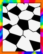 Black White Geometric Sports Ball Rug