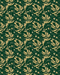 Golden Outline Floral Emerald Rug