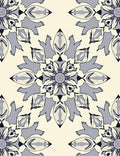 Gray Cream Floral Mandala Rug