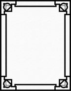 Classic Black White Geometric Corner Medallion Rug