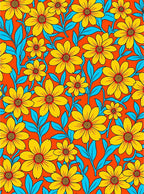 Vibrant Yellow Daisy Floral Arrangement Rug