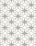 Neutral Gray Floral Petal Overlay Rug