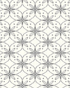 Neutral Gray Floral Petal Overlay Rug