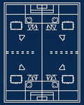 Sport Court Blueprint GeometricRug Rug