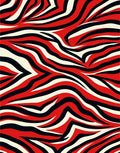 Crimson Cream Black Zebra StripesRug Rug