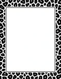 Black White Spotted Animal Print Rug