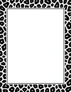 Black White Spotted Animal Print Rug