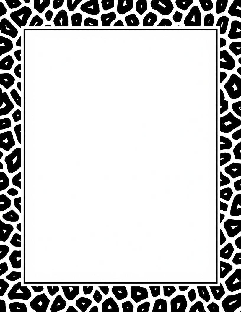 Black White Spotted Animal Print Rug