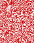Crimson Swirl Abstract Curve Rug
