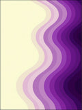 Cream Purple Gradients Wavy Rug