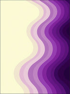 Cream Purple Gradients Wavy Rug