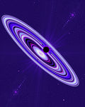 Vibrant Purple Cosmic Swirl Galaxy Rug