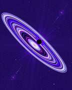 Vibrant Purple Cosmic Swirl Galaxy Rug