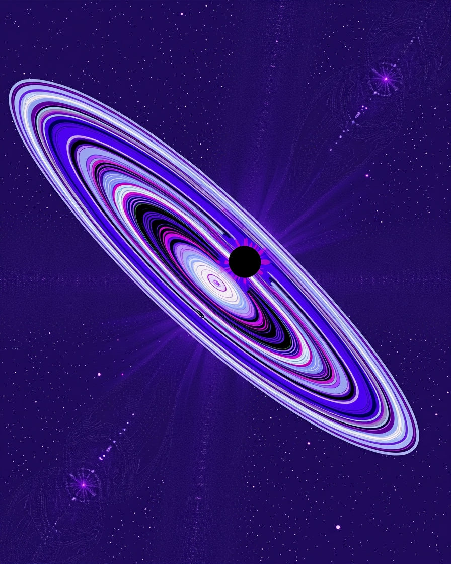 Vibrant Purple Cosmic Swirl Galaxy Rug