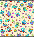 Whimsical Alien Space Creatures Collection Rug