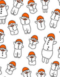 Happy Orange Snowman Collection Rug