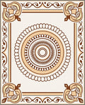 Neutral Earth Tone Floral Medallion Rug